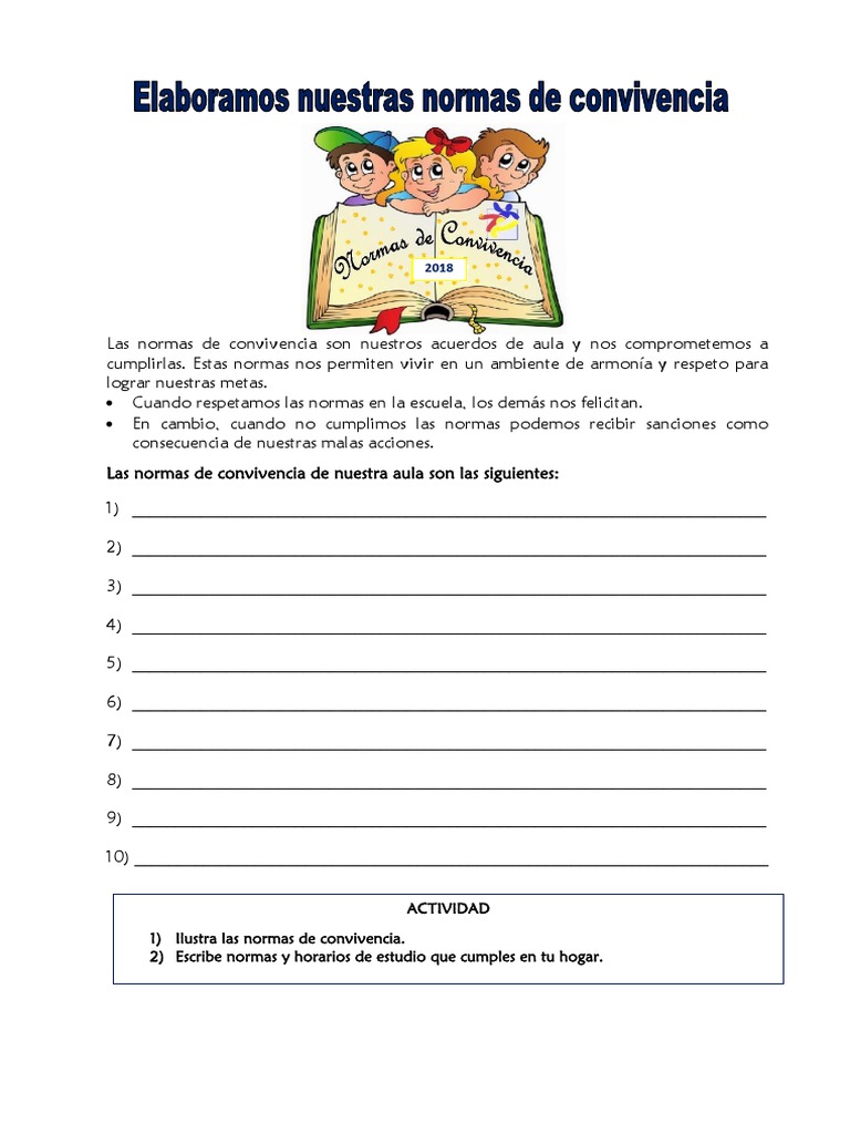 Normas de Convivencia en el Aula | PDF