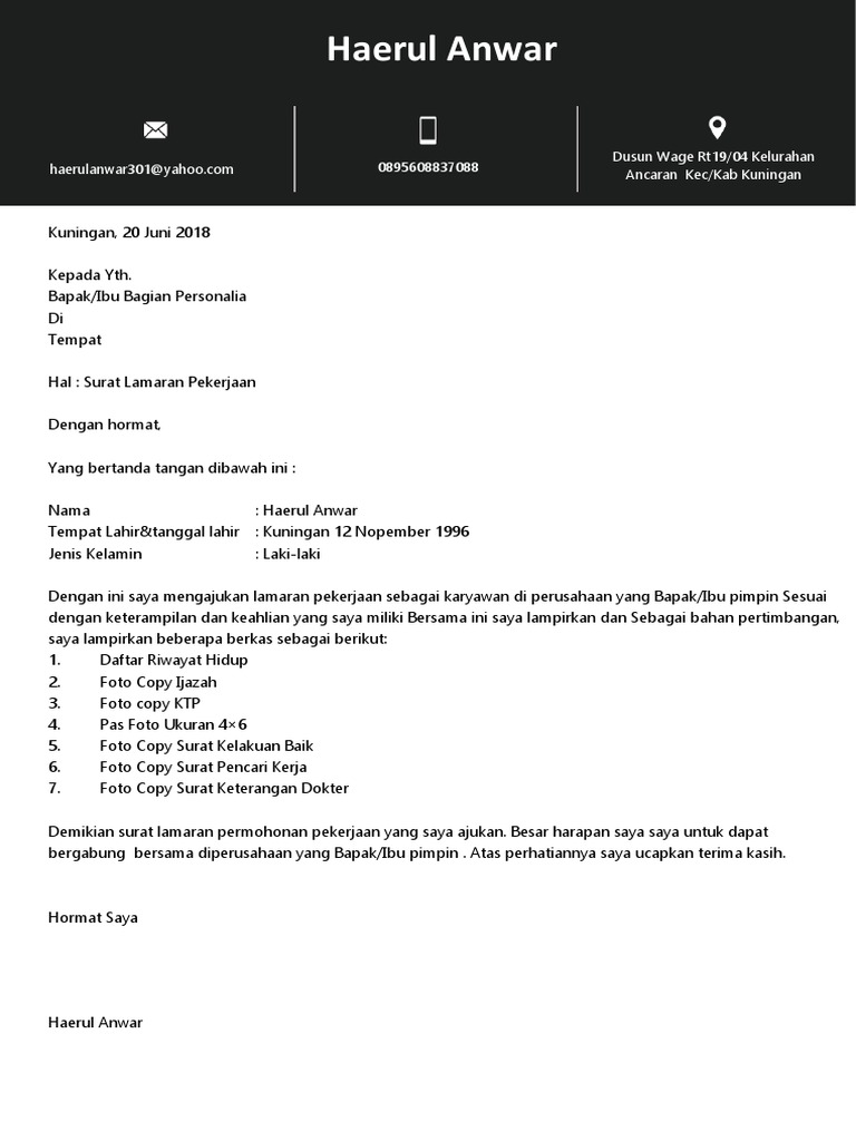Contoh Surat Lamaran Kerja Pdf Bisa Diedit : Surat Lamaran Kerja Yang Bisa Di Edit Info Seputar Kerjaan : Download contoh surat lamaran kerja pdf.