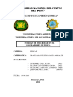 Informe de Normas de Seguridad Lab Fisica