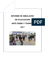 Informe de Simulacro Sismo y Tsunami