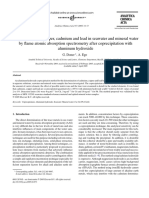 Determination of Copper, Cadmium and Lead in Seawater and Mineral Water by Flame Atomic Absorption Spectrometry After Coprecipitation With Aluminum Hydroxide PDF