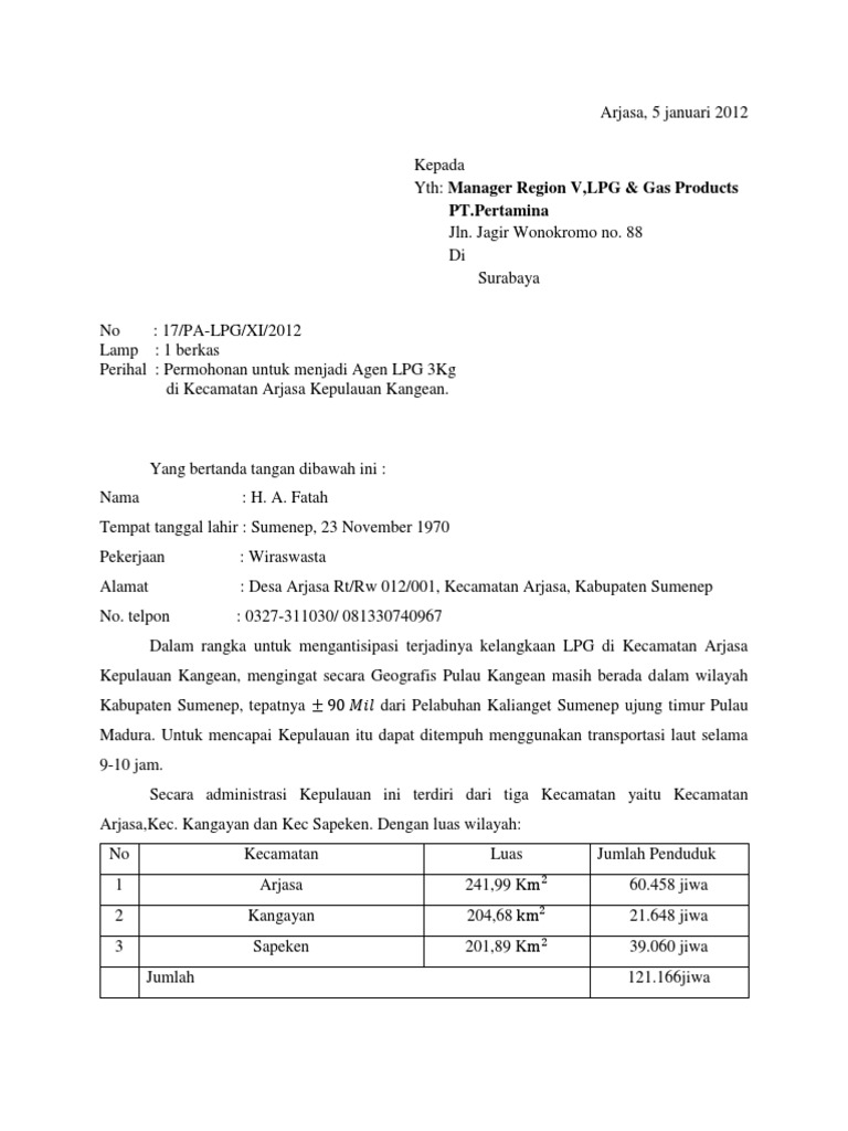 Contoh Surat Permohonan Dukungan Distributor