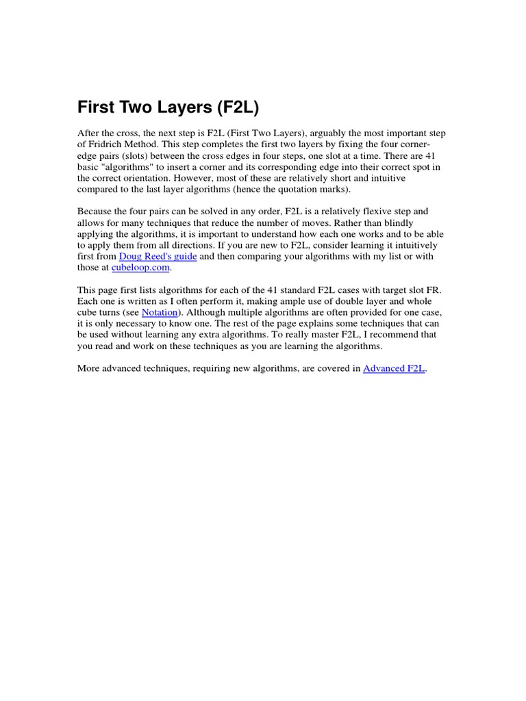 f2l Print | PDF | Algorithms | Teaching Mathematics