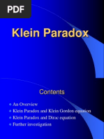 Klein Paradox PDF