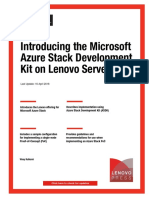 Introducing The Microsoft Azure Stack Development Kit On Lenovo Servers