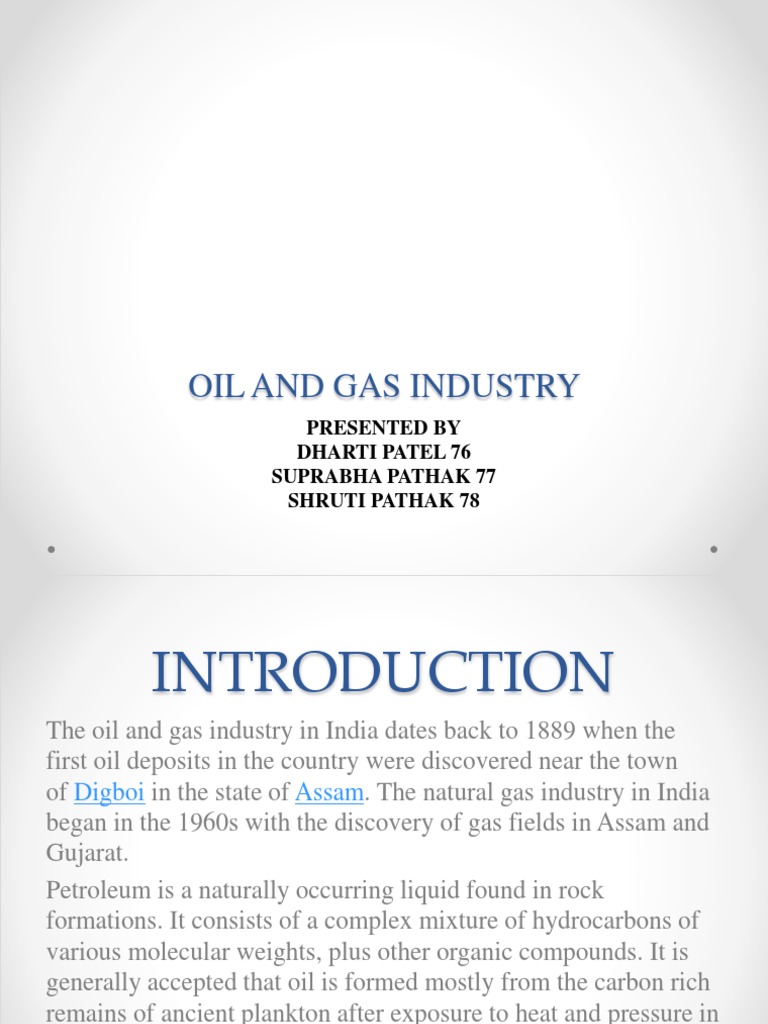 Overview of India's Oil and Gas Industry | PDF | Hydrocarbons | Petroleum