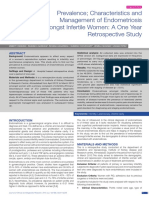 Prevalence; Characteristics and Management of Endometriosis Amongst Infertile Women a One Year Retrospective Study