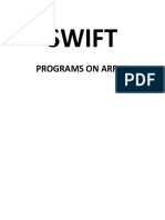 SWIFT Programs on Array