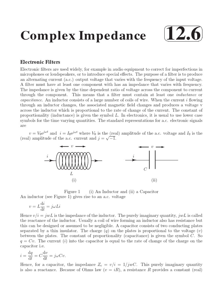 Understanding Electronic Filters and Impedance | PDF | Electrical ...
