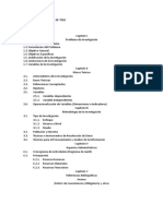 Esquema Del Proyecto de Tesis