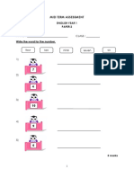 Mid Term Assessment: English Year 1 Paper 2