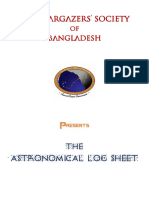 Astronomical Log Sheet