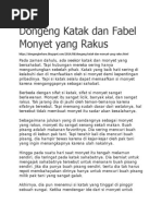 Dongeng Katak Dan Fabel Monyet Yang Rakus