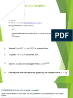 Week 2 Exponential and Logarithmic Form of A Complex Numbers