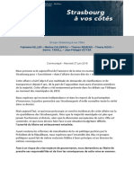 Groupe "Strasbourg à vos côtés", conseillers municipaux de l’opposition à propos de la mise en examen de Roland Ries