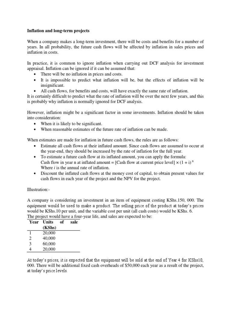 Inflation Impact on Capital Budgeting | PDF | Capital Budgeting | Inflation