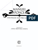Manuel Ponce Five Pieces For Two Guitars - Transcribed Jorge Martinez Zarate