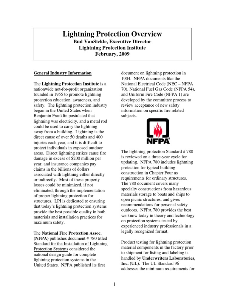 Lightning Protection System Standards Guide | PDF | Lightning ...