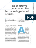 Investigación. El Proceso de Reforma Policial en Ecuador... Daniel Pontón