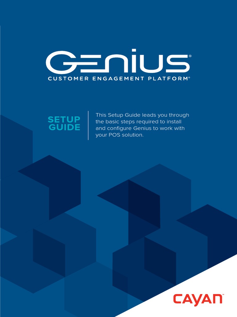 Genius Setup Guide Single | PDF | Point Of Sale | Electrical Connector