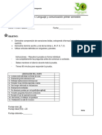 Prueba Semestral Lenguaje 1º