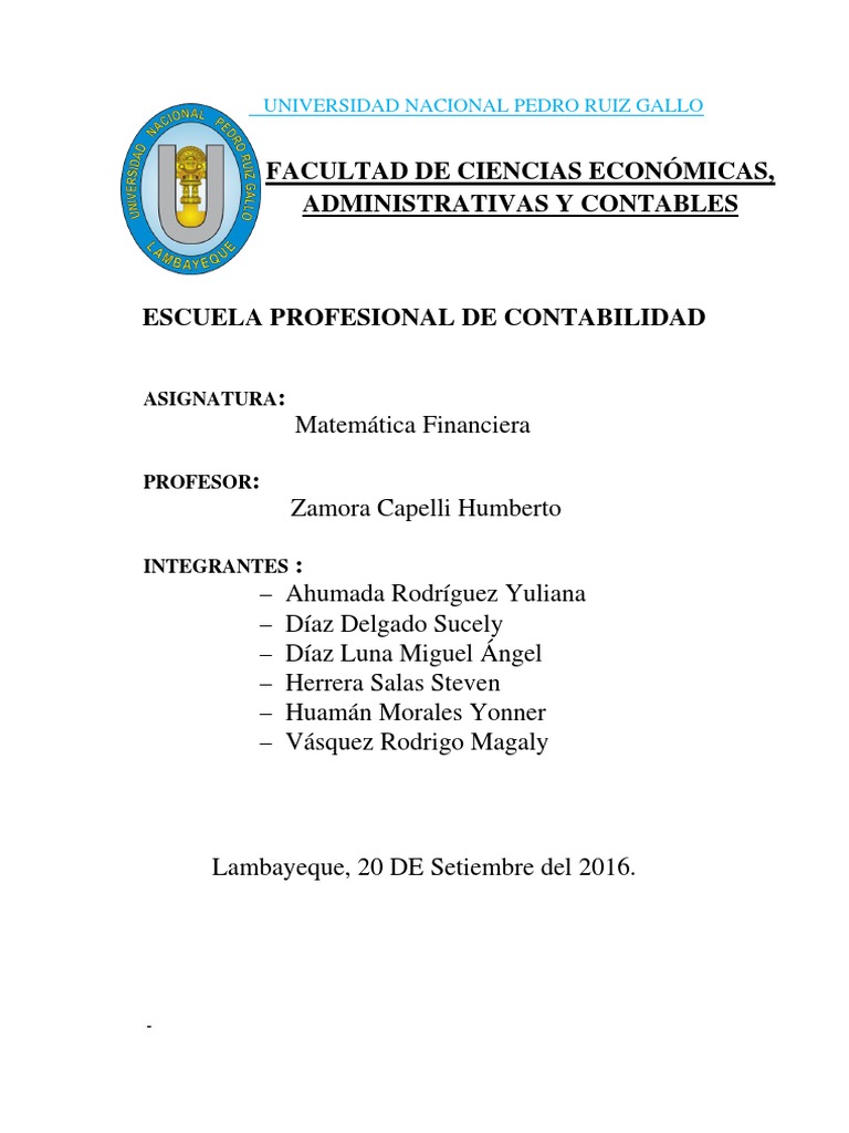 Ejercicios de Matemática Financiera | PDF | Business