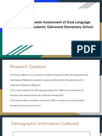 Inclusivity Needs Assessment of Dual Language Elementary Students Needs Assessment