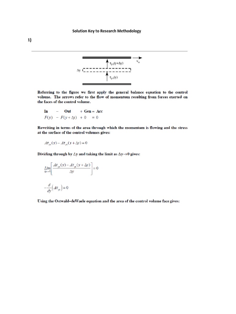 Solution Key To Research Methodology | PDF