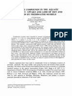 Bioactive Compounds in The Aquatic Environment: Uptake and Loss of DDT and Dieldrin by Freshwater Mussels