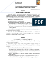 Reglamento de La Contraloria y Transparencia Del Municipio de La Heroica Ciudad de Huajuapan de León