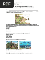 Prueba de Ciencias Unidad 2 Leccion 1