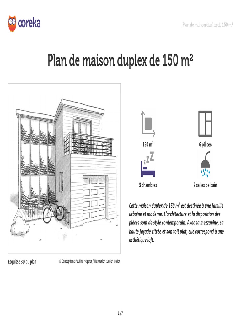 Plan De Maison Duplex En Afrique De L ouest Plan de Maison Duplex de 150 M Ooreka | PDF | Toit | Fenêtre