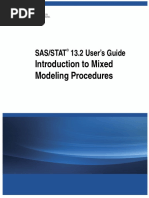 Introduction To Mixed Modeling Procedures: Sas/Stat 13.2 User's Guide