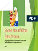 Selamat Atas Kelahiran Putra Pertama