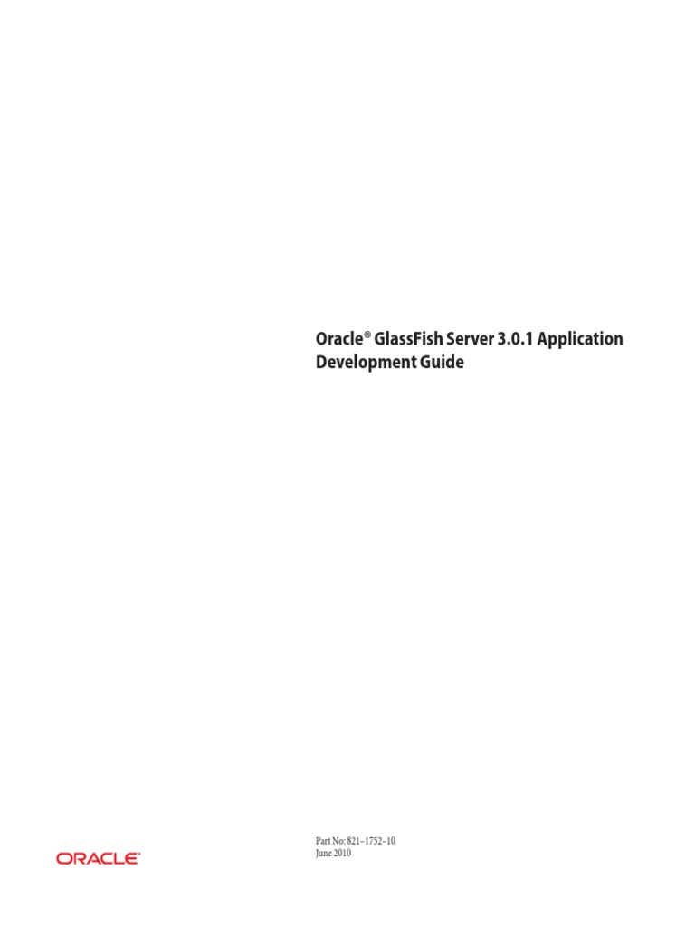 Oracle® GlassFish Server 3.0.1 Application PDF PDF Enterprise Java
