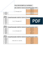 Jadwal Pengumpulan Artikel