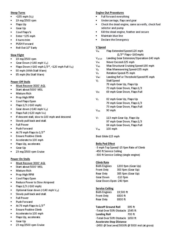 Steep Turns Engine Out Procedures Flight Maneuvers Speeds Performance Cessna 172 PDF Flap