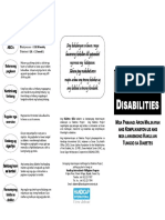 Diabetes and Disabilities Bisaya PDF