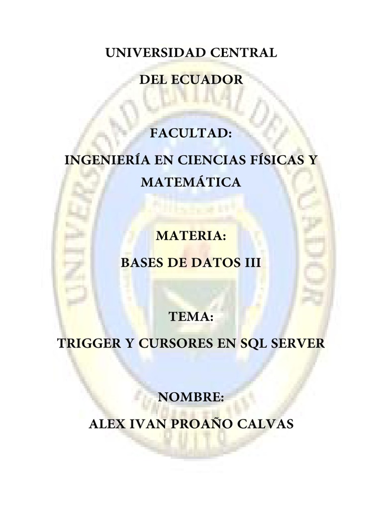 Uso de Triggers en SQL Server | PDF | SQL | Tabla (base de datos)