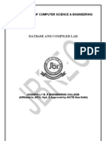 MTech DB and Compiler Lab Manual