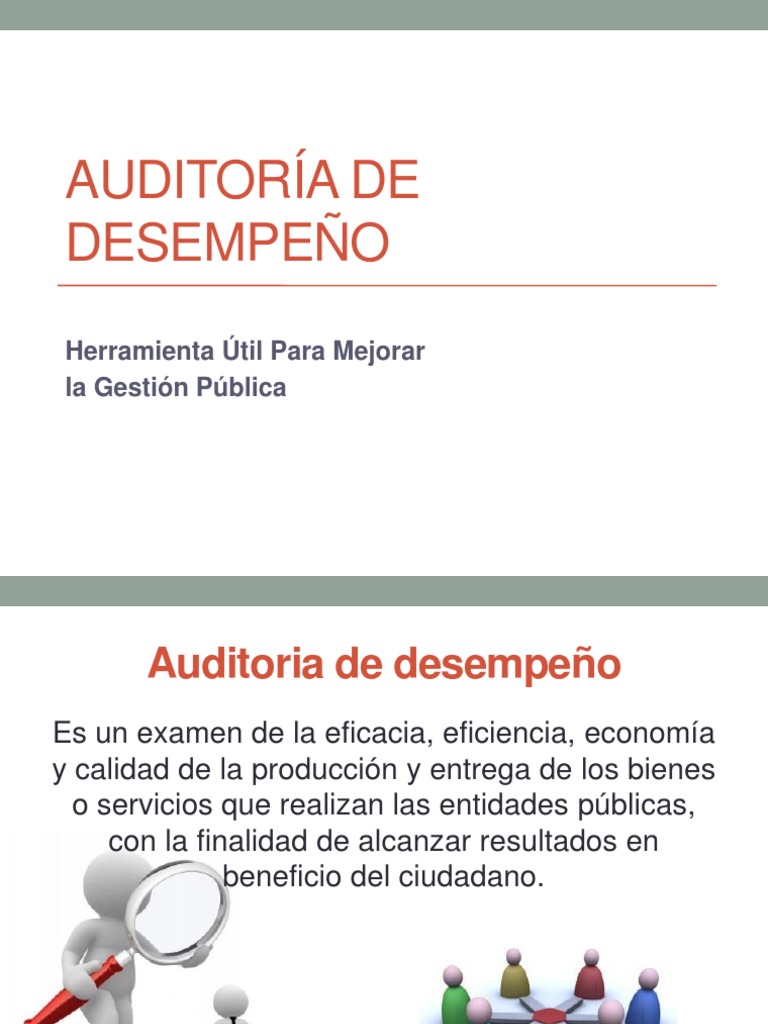 Auditoría de Desempeño en Gestión Pública | PDF | Auditoría | Calidad ...