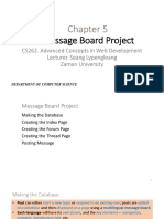 Message Board Project: CS262. Advanced Concepts in Web Development Lecturer. Seang Lypengleang Zaman University