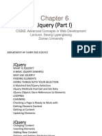 Jquery (Part I) : CS262. Advanced Concepts in Web Development Lecturer. Seang Lypengleang Zaman University
