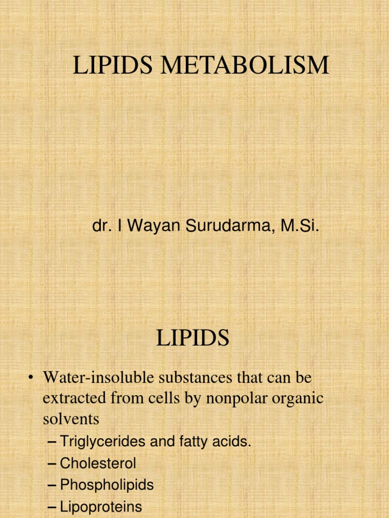 Lipid Metabolism Overview | PDF | Lipoprotein | High Density Lipoprotein