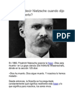 Qué quiso decir Nietzsche con Dios ha muerto