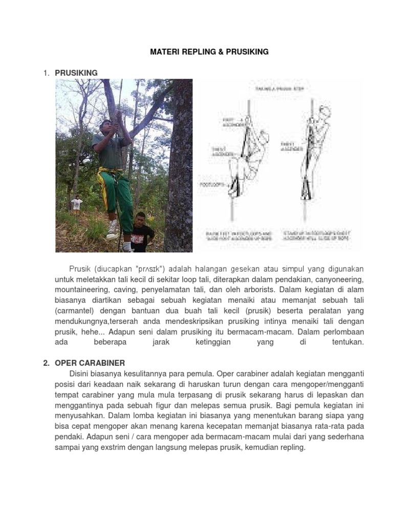 Materi Prusiking dan Repling Dasar | PDF