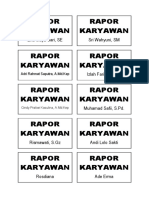 Rapor Karyawan