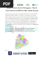 Major Points About Telangana Know Your States