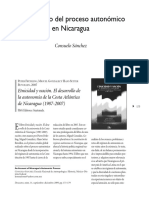 Un Recuento Del Proceso Autonómico en Nicaragua-Consuelo Sánchez