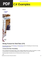 String Format For DateTime (C#)